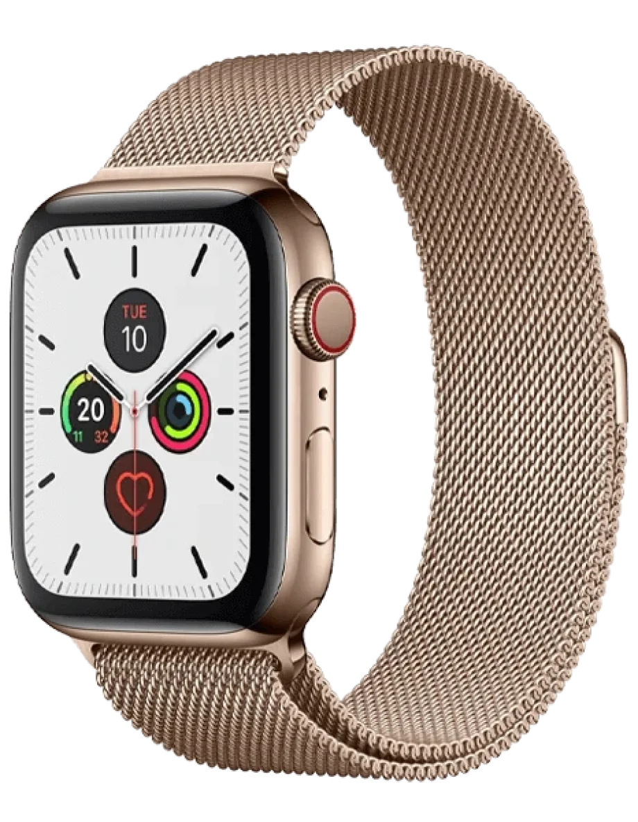 apple watch s5 lte steel milanaise